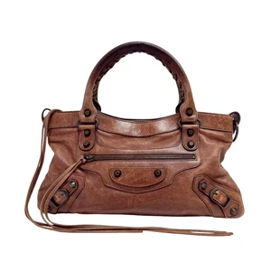 BALENCIAGA The First Mini Brown Leather Shoulder Bag - Picture 1 of 22