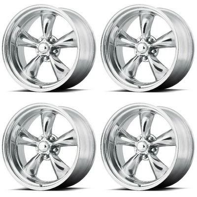 Set 4 American Racing Vintage VN515 Torq Thrust II 20x10 5x5 Polished Wheels 20" - Image 1 of 4