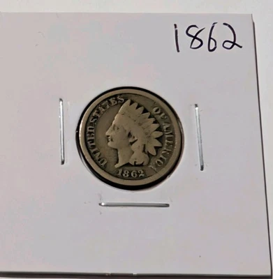 1862-P Philadelphia Indian Head Cent Penny IHC - Image 1 of 3