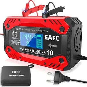 10A 12V Autobatterieladegerät – Smart & Automatisch LCD, für Blei-Säure-Akkus - Bild 1 von 12