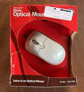 Vintage Microsoft Basic Optical Mouse PC/Mac * PS/2 and USB Port P/N X09-13932 - Picture 1 of 12