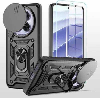 PIXFAB Hülle Für Xiaomi Redmi Note 14 Pro 4G Stoßfest Ständer Telefon + Displayschutz