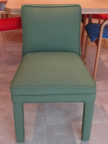 RARE Harvey Probber Green Fabric Designer Side Chair  Mid Century Modern Cover