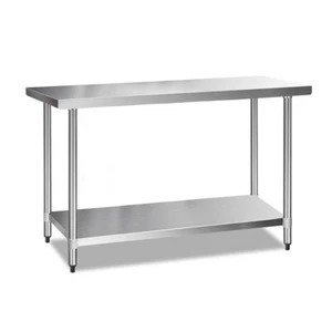 Cefito Stainless Steel Kitchen Benches Work Bench Food Prep Table 1524x610mm 430 - Picture 1 of 8