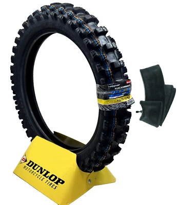 DUNLOP MX34 GEOMAX 110/90-19 Pneu Traseiro Macio Sujo +Tubo Kawasaki KX250 450 500 - Imagem 1 de 3
