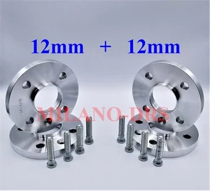 KIT 4 DISTANZIALI RUOTA 12+12mm FORD FIESTA 76>16 - PUMA 97>02 + COLONNETTE - Imagen 1 de 1