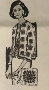 577 Vintage Granny Square Jacket Pattern to Crochet (Reproduction) 32-46 - Picture 1 of 1