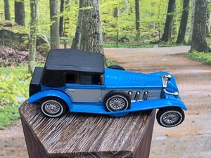 MATCHBOX MODELS OF YESTERYEAR Y-16 1928 MERCEDES SS IN BLUE MADE IN ENGLAND CAR - Picture 1 of 8