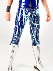 Polymorphe Latex Phtalo Blue Bleacher Jeans SZ 2XL NEW! - Picture 1 of 7