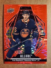 2022-23 Upper Deck Allure Hockey Red Rainbow #10 Evan Bouchard - Edmonton Oilers
