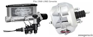 1968-1982 Corvette Wilwood Master Cylinder/Proportioning Valve,9" Brake Booster