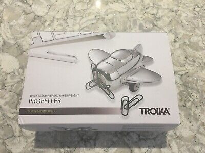 Troika Propeller Retro Aeroplane Paperweight  Magnet  With Friction Motor • 18£