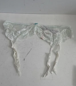Vintage Victoria Secret Satin Ivory Garter garters Size S NWT RARE - Picture 1 of 2