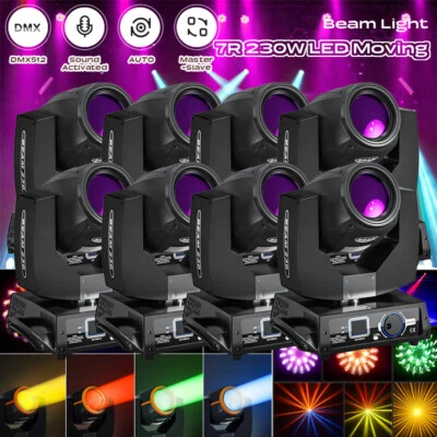 230W 7R Light Bulb 17 Gobo 8+16 Prism Beam Moving Head DMX LED Stage Light Disco - Image 1 of 4