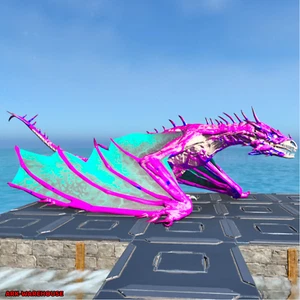 LVL 360 Male Zombie Fire Wyvern - Cotton Candy - Ark Survival Ascended PVE - Picture 1 of 3