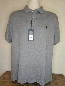 Polo Ralph Lauren Mens Lrg Classic Fit Short Sleeve Gray Polo Shirt MSRP $75 NWT - Picture 1 of 11
