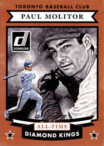 2015 Donruss All-Time Diamond Kings Paul Molitor Toronto Blue Jays #30