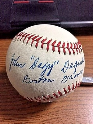 JOHN DAGENHARD "DAGY" SIGNED AUTOGRAPHED OL BASEBALL!  1943 Boston Braves!  JSA! - Image 1 of 4