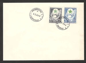 YUGOSLAVIA-PHILATELIC COVER-Esperanto Congress, ZAGREB 1953. -SEAL LESKOVAC-1954 - Imagen 1 de 2