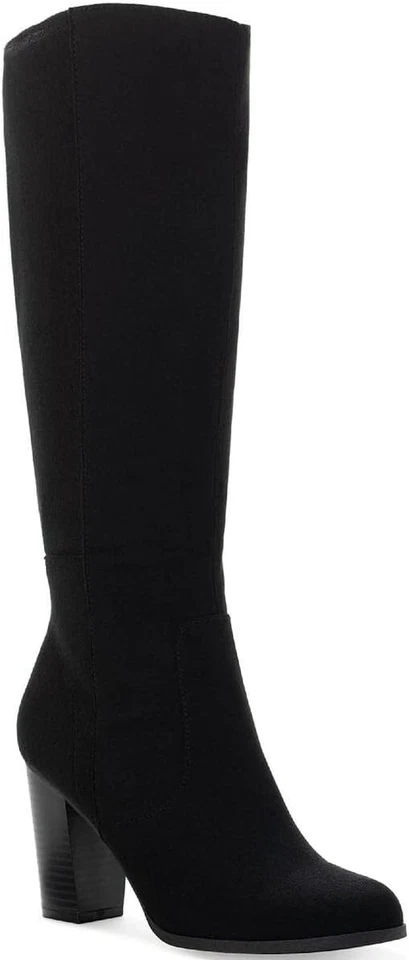 Style&Co Addyy Womens Knee High Riding Boots Black Faux Suede 10011011200