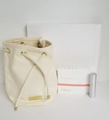 Bolsa de maquillaje con cuerda y 6 aerosoles de perfume Chloe Love Story nueva en caja Foto 1 de 4