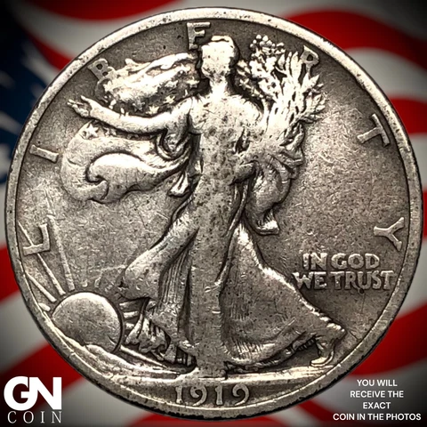 1919 P Walking Liberty Half Dollar Q6825 Cover