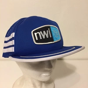 Vintage 80s Never Worn NWI Northwest Industries Trucker Hat Three Stripes SPAR - Picture 1 of 8