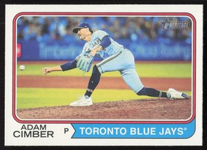 2023 Adam Cimber Toronto Blue Jays Topps Heritage Baseball Card # 161