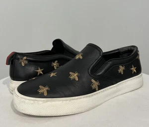 GUCCI Web Dublin Leder Biene Sterne bestickt Gr. 9,5 407364 - Bild 1 von 19