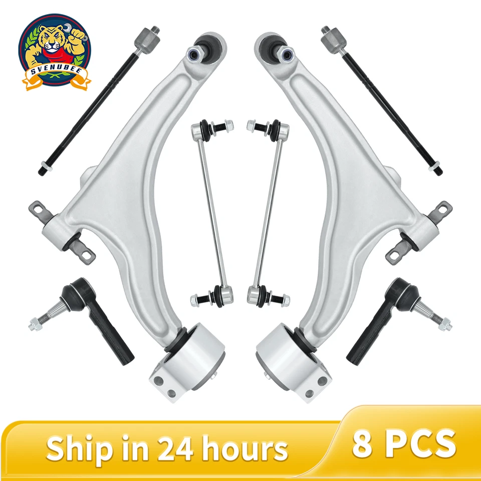 Kit de eslabones de extremo de barra de amarre exterior interior delantero de 8 piezas para Cadillac SRX 10-16 Foto 1 de 4