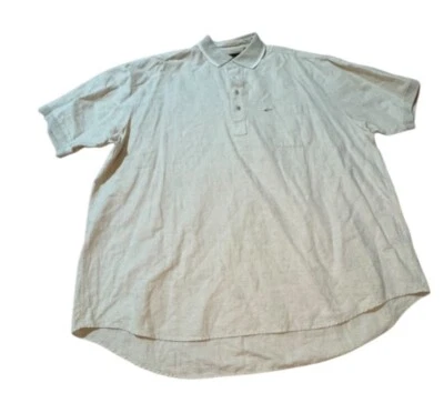 Mens GREG NORMAN COLLECTION XXL Extra Large Lite Khaki Tan Linen & Cotton Blend - Image 1 of 4