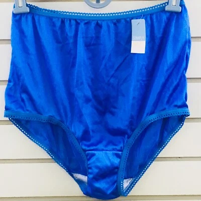 Mujer 8 Simply Basic Nylon Calzoncillos Cinta Azul Ropa Interior Bragas Sissy Panty Nuevo Foto 1 de 4
