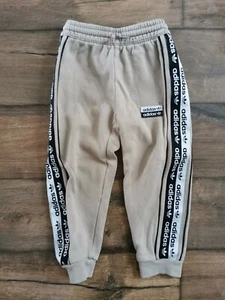 Adidas The 3 Stripes Joggers Browns Kid's Size 2/3 Years USED - Picture 1 of 3