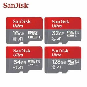 SanDisk Micro SD Ultra 16GB/32GB/64GB/128GB SDHC Class10 Memory Card +Adapter-UK - Picture 1 of 16