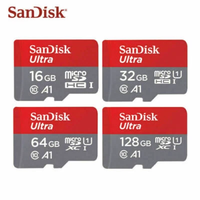 SanDisk Micro SD Ultra 16GB/32GB/ 64GB/128GB SDHC Class10 Speicherkarte + - Bild 1 von 4