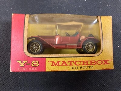 MATCHBOX MODELS OF YESTERYEAR Y8 RED 1914 STUTZ CLASSIC CAR 1/43  MIB ENGLAND - Image 1 of 4