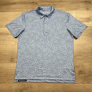 Robert Graham Polo Shirt Classic Fit Men's Size M Geometric Pattern Blue - Picture 1 of 18