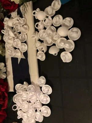 ANÉIS DE CUPCAKE BOLA DE GOLFE DECOPAC ESCOLHE 2 DÚZIAS DE ENFEITES DE BOLO DE FESTA GOLFE BRANCO NOVO  - Imagem 1 de 4