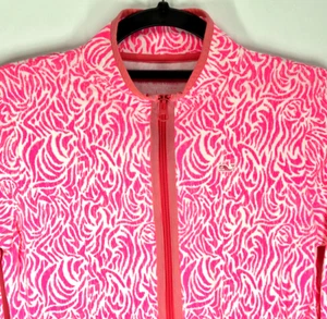 Vineyard Vines Full Zip Pima Cotton Pink Jacket RN# 134578 - Girls Size Large 14 - Picture 1 of 13