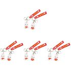  8 Pcs Hanging Pendant Rabbit Bunny Chinese New Year Key Rings Baby Lucky