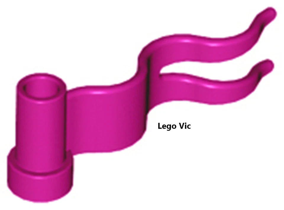 Lego 4495b x10 Flag Magenta Right Disney 41167 Friends Heroes 70922 MOC new A125 - Photo 1/1