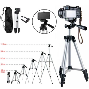 Professional Camera Tripod Stand Holder Mount For iPhone Samsung Cell Phone+ Bag - Picture 1 of 12