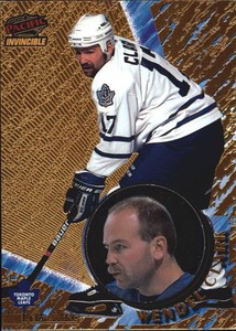 1997-98 Pacific Invincible Maple Leafs Hockey Card #136 Wendel Clark