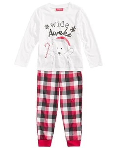 Family PJs Big Kid Boys / Girls Matching Bearly / Wide Awake Buffalo Check 14-16 - Picture 1 of 2