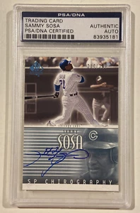 2002 SP Chirography Sammy Sosa Signed Baseball Card PSA/DNA Certified #d 217/247 - Picture 1 of 3