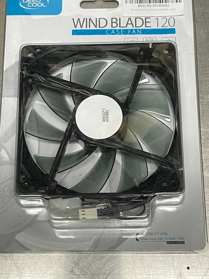 Ship Deepcool Wind Blade 120 120mm Blue LED Case Fan