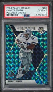 2020 Panini Mosaic Peacock Choice #288 Emmitt Smith PSA 10 GEM MINT pop 5 - Picture 1 of 2