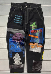 Pantalones de mezclilla Diesel P-frank Patchwork para hombre 30 (32x28 real) negros Muffinheads - Imagen 1 de 22