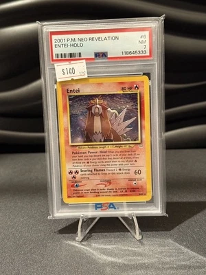 Entei 6/64 Holo Neo Revelation Pokémon TCG 2001 PSA 7 - Image 1 of 2