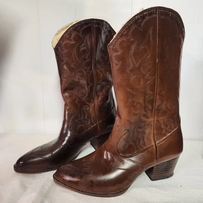 Botas vaqueras Andrew Geller Western de goma para mujer talla 8 forradas Sherpa de colección hechas en EE. UU. Foto 1 de 4